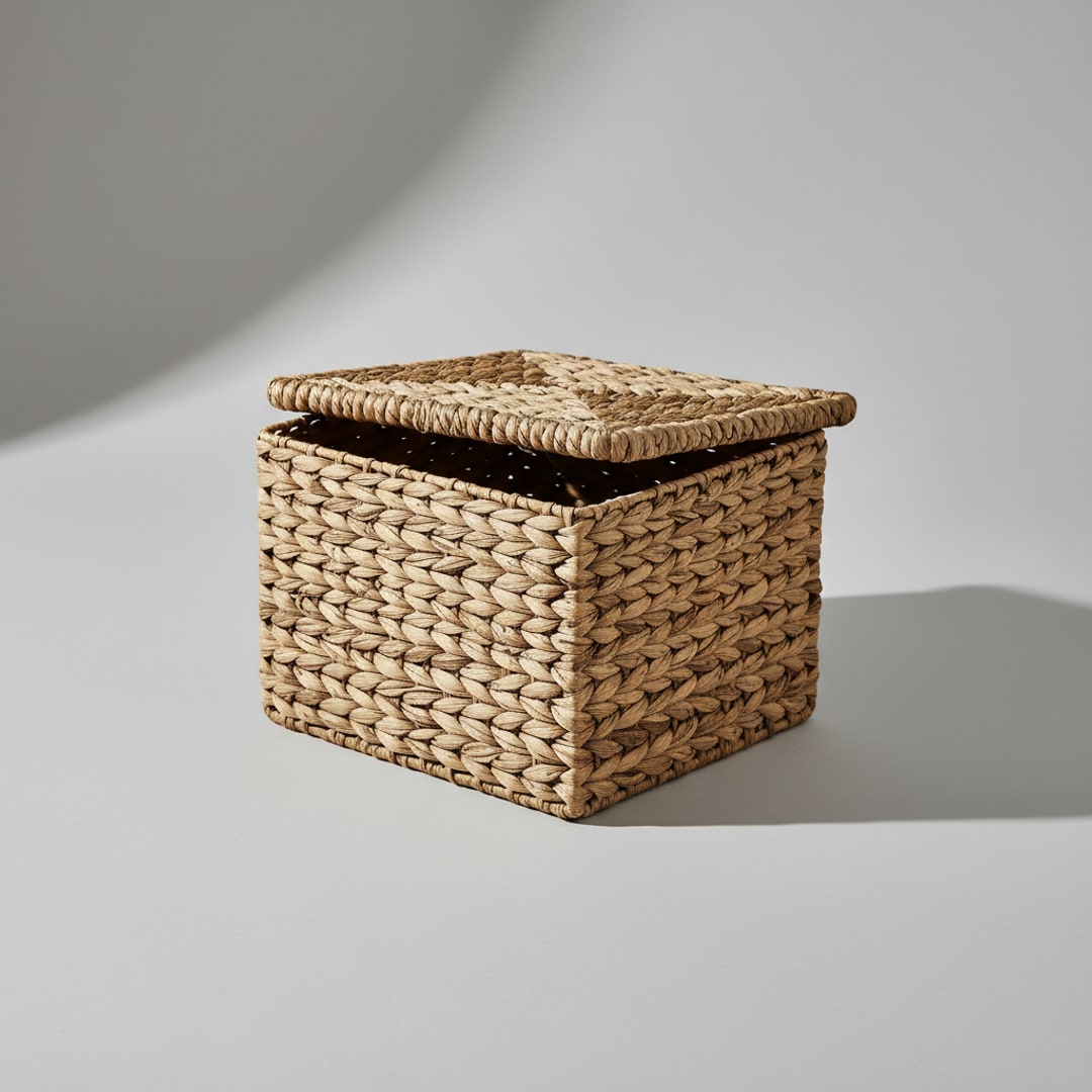 Seagrass Storage Basket with Lid